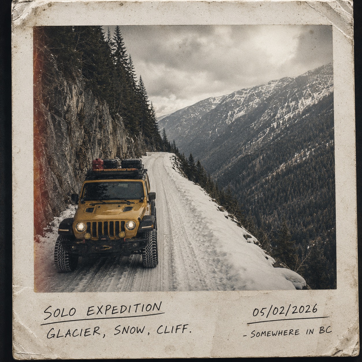 Solo Expedition: Glacier, Snow, Cliff